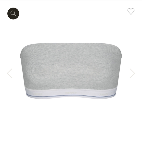 skims SET cotton rib bandeau- light Heather grey stripe- AND matching TH… - Picture 2 of 3